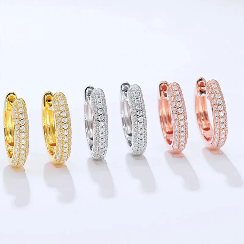 high end piercing jewelry near me "Edgy Tribal 18K Gold Plated Moissanite Earrings – 0.37CT Round Brilliant Eye-Catching & Gift-Ready (DEF high end jewelry stores atlanta VVS1-VVS2)" high end jewelry online shop