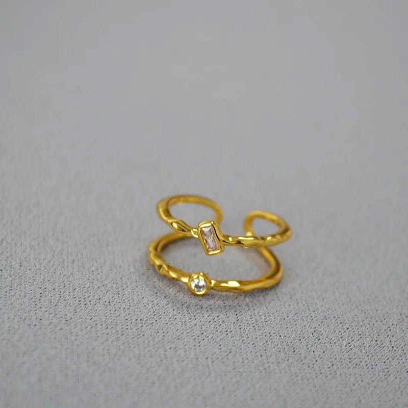 high end vintage jewelry brands "Handcrafted classic high end jewelry Organic Brass Inlay Zircon Rings – Unisex Solid Color Artisan Jewelry" high end statement jewelry designer victoria