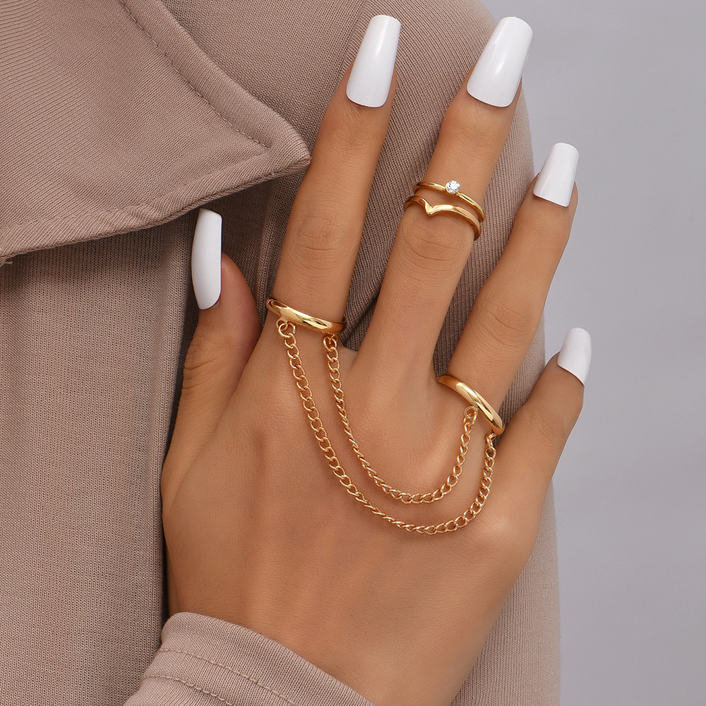 high fashion jewelry brands Trendsetting Organic Geometric Alloy fashion jewelry for everyone Sequin Chain Ring Hoop Bracelet – Refined Elegance for Wholesale Fashion popular fashion jewelry