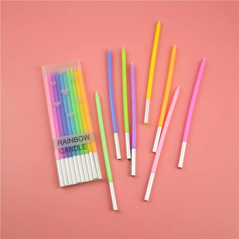 home depot kitchen cabinets quality Modern Gradient Rainbow Birthday Candles – Sleek Long Rod Cake Candles how to register home kitchen on zomato for Seasonal Celebrations home kitchen online shopping