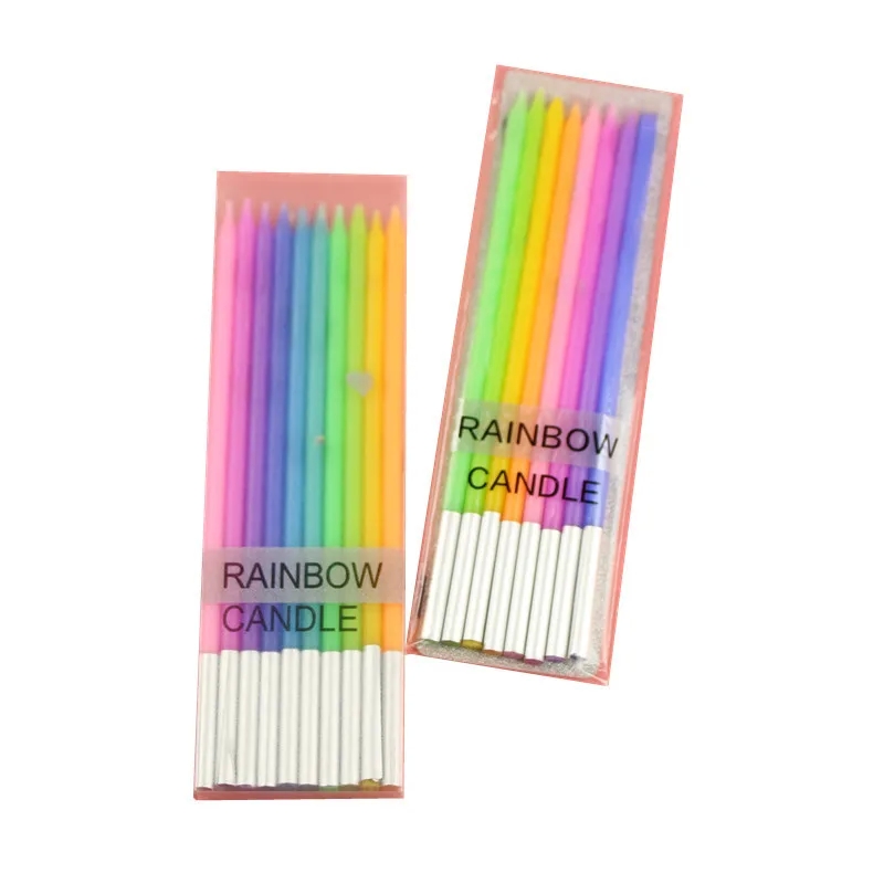 home kitchen round rock Modern Gradient Rainbow Birthday Candles – sweet home kitchen Sleek Long Rod Cake Candles for Seasonal Celebrations home kitchen certification