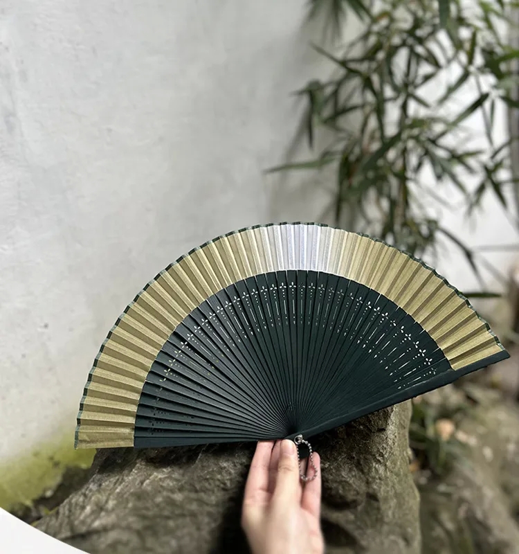 home kitchen uttarakhand kalkaji Vintage Sparkling home kitchen store Bamboo Folding Fan - Romantic Chinese Hanfu Dance Fan, Green Seasonal Collection, Unique Summer Accessory house 1 kitchen the block