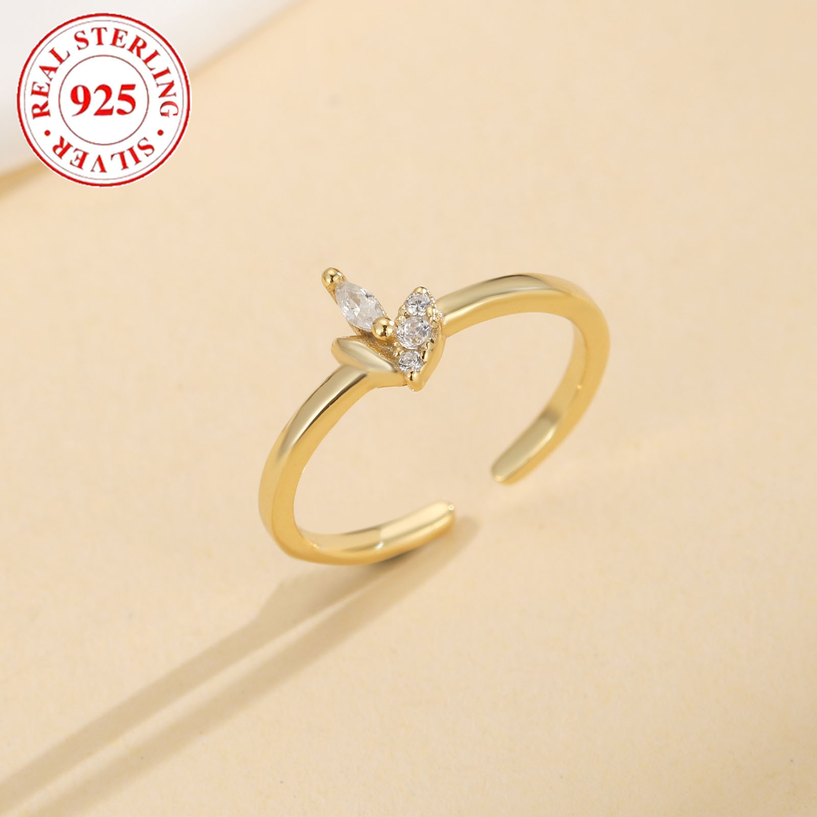 is effy jewelry high end Affordable high end indian jewelry Sleek Maple Leaf Zircon Toe Ring – S925 Sterling Silver Light Luxury Opening Design for Women high end enamel jewelry