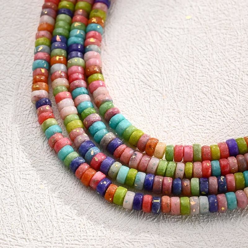 jewelry making with stones "Ethical Handmade 4x2mm Dolomite Sequins | Scratch-Resistant Polished Beads | jewelry making store near me Sustainable Seasonal Fashion" 4 year old jewelry making