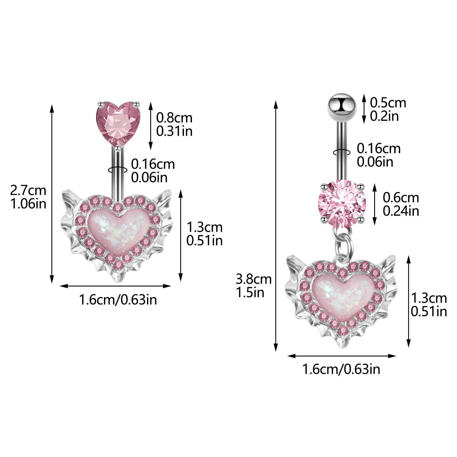 kohl's fine jewelry Wholesale Bohemian Fairy Heart Belly Ring – Waterproof Metal Inlay Zircon, collections fine jewelry Handpicked IG Style Jewelry unique fine jewelry