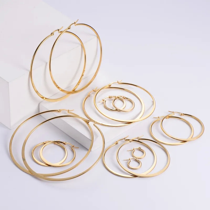Exclusive Glamorous 18K Gold Plated Stainless Steel Fruit Shell Earrings – Celebrity Style Statement Jewelry
