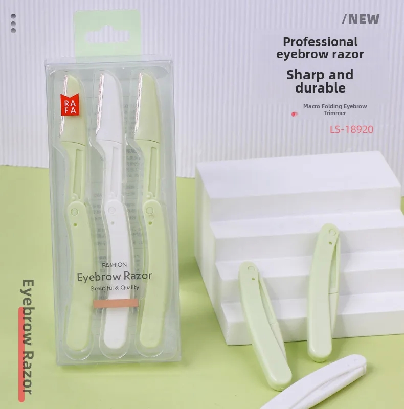lr health and beauty uk Custom Heritage-Inspired Rafa Macro beauty en health Sharp Eyebrow Knife - Polished Finish, Bold Design, 3-Pack Stainless Steel Blade LS-18920 beauty health & soul