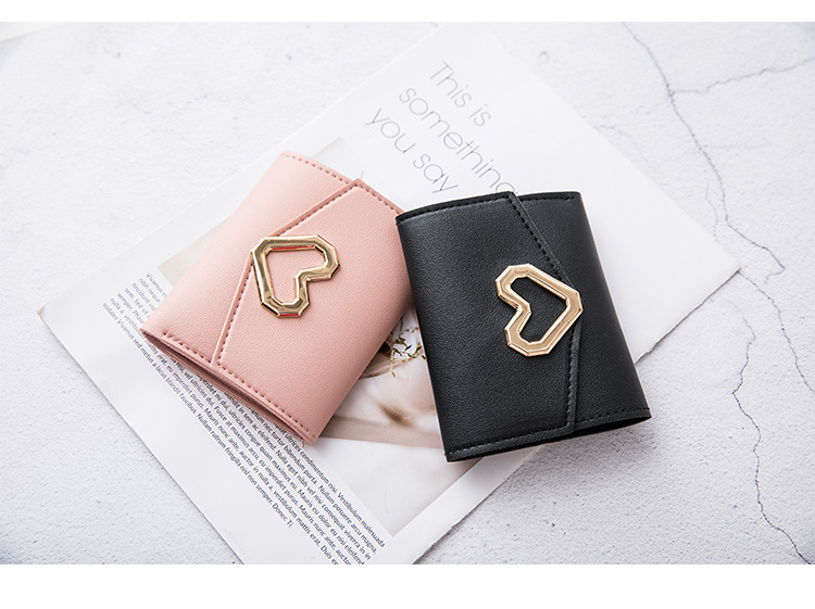 luxury feel Bold Glamorous daily wear Women's Short Wallet: Soft-Faced Organic Three-Fold Coin Purse & Card Holder with Masculine Edge handpicked