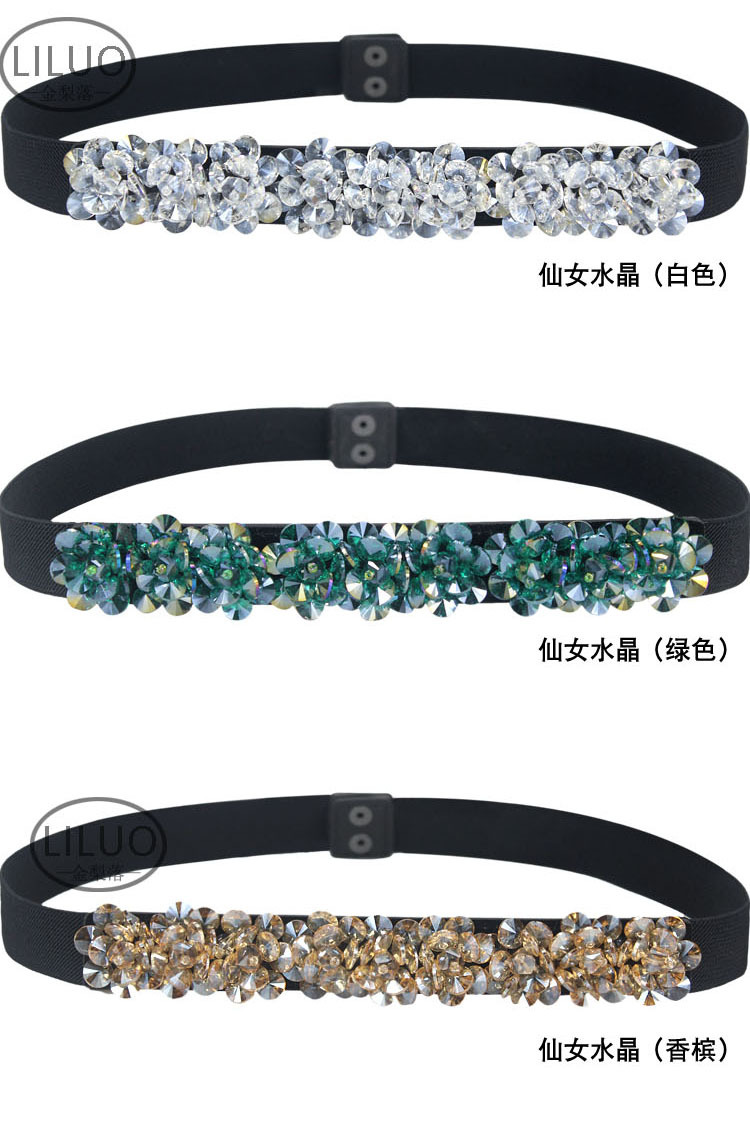 men's fashion accessory 7 little words Vintage car fashion accessories Polished Round Flower PU Leather Rhinestone Belt – Classic Seasonal Collection fashion accessories stores
