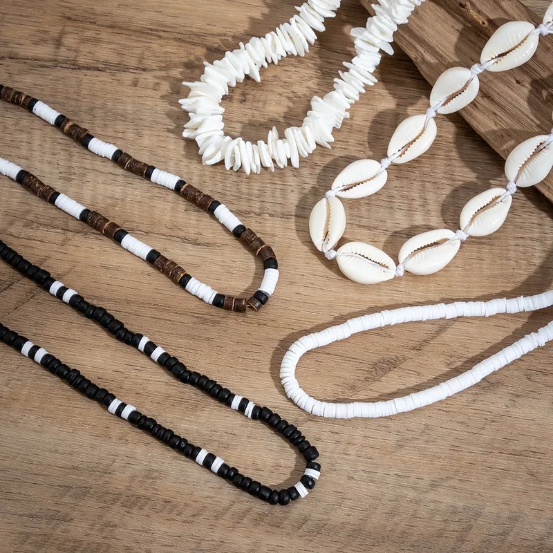 men's jewelry cross "Luxury Bohemian Men's Layered Wood Beaded Necklace – High-End Personalized men's jewelry nyc Round Clay Jewelry Gift" guide to men's jewelry