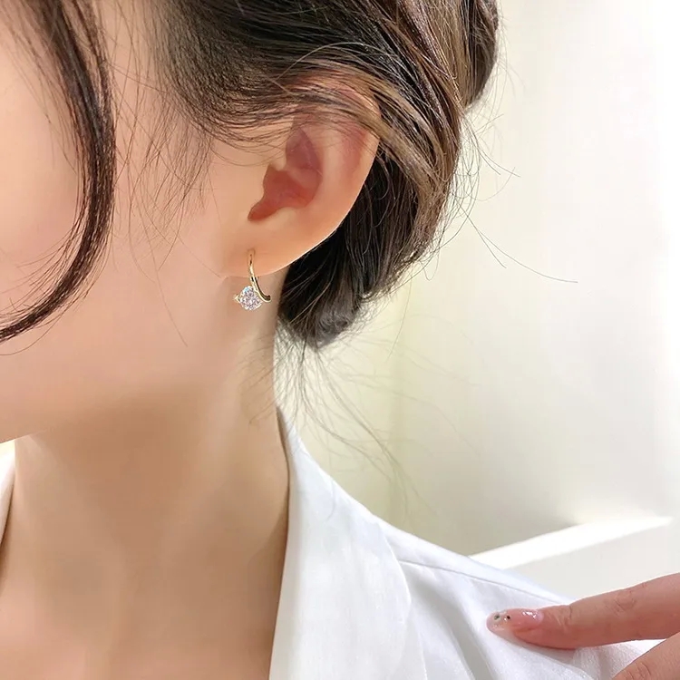 michellia fine jewelry Wholesale Lightweight Geometric Zircon Earrings | Minimalist Korean Style embark fine jewelry | Affordable Fashion for Women | Discounted Bulk 302 fine jewelry