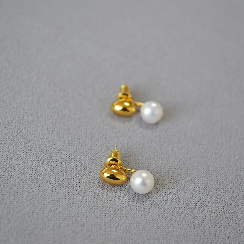 most popular high end jewelry "Lightweight Bohemian best high end jewelry for men Chic Copper Plated Solid Color Ear Studs – Sleek Minimalist Design" high quality ear jewelry