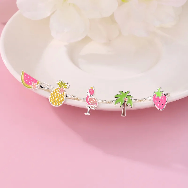 non tarnish fashion jewelry Wholesale Cute Coconut Tree Alloy Plastic Plated Open Rings – High-Quality, Comfortable, statement fashion jewelry Refined Craftsmanship for Girls fashion 60+