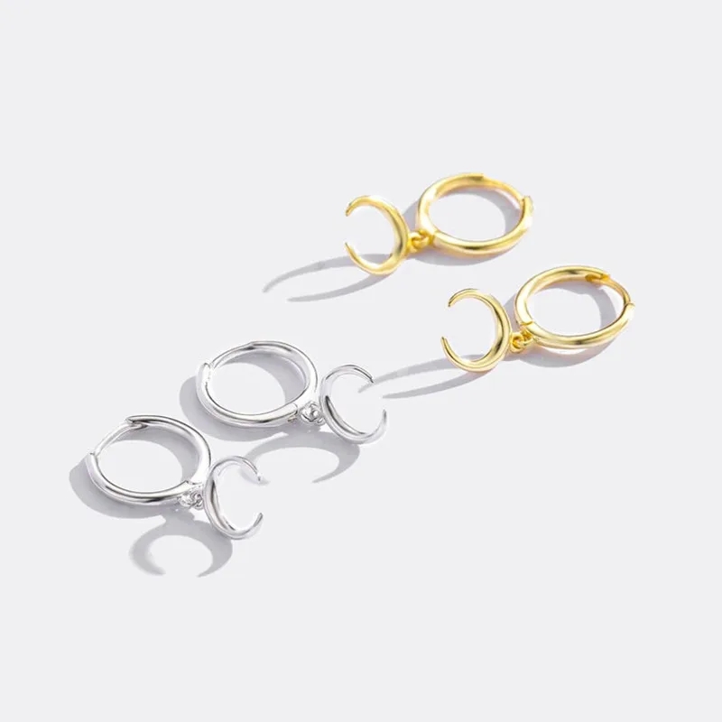 Artisanal Retro Moon Copper Earrings – Organic, Playful Design, Limited Stock