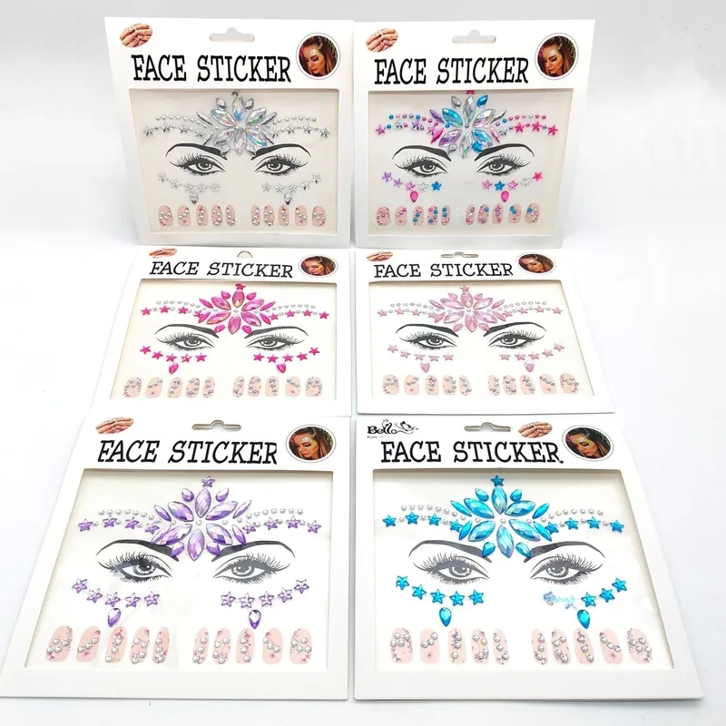 pt beauty health Eco-Friendly Antique Masculine Acrylic Rhinestone Flashing Face & Nail Stickers for health and beauty EDM Festivals & Creative Makeup beauty health earnings call
