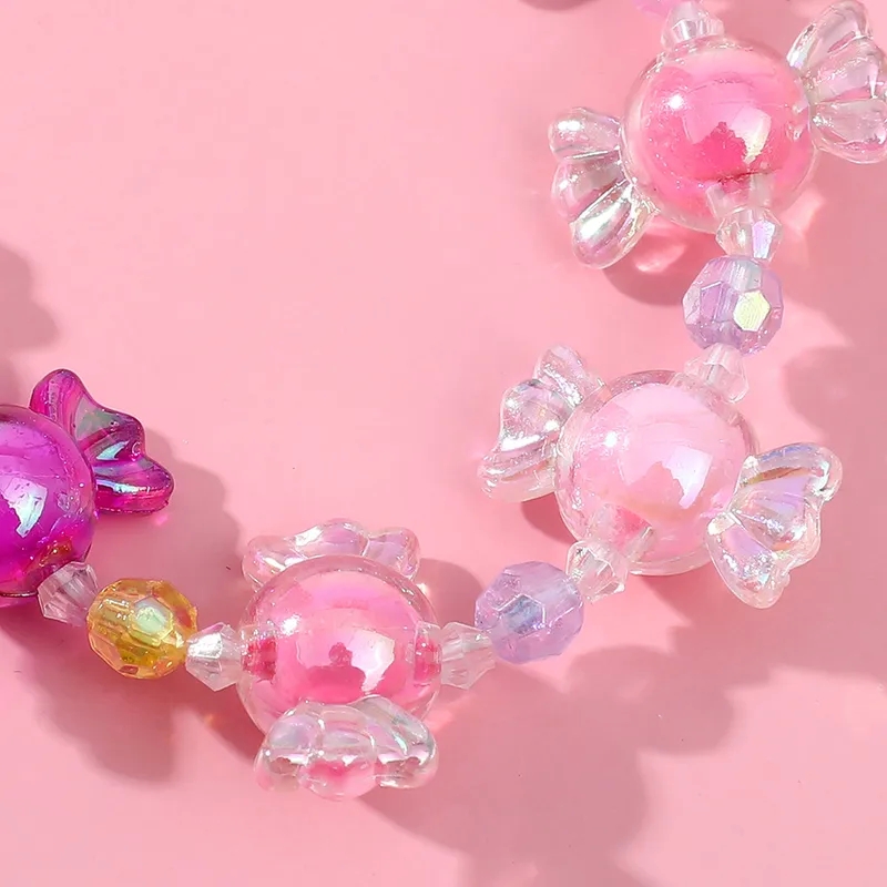 r.s. covenant fashion jewelry "Stylish Shiny 2024 fashion jewelry trends Candy Resin Beaded Jewelry Set - Statement Bracelet & Necklace Affordable Luxe 2-Piece" silver fashion jewelry