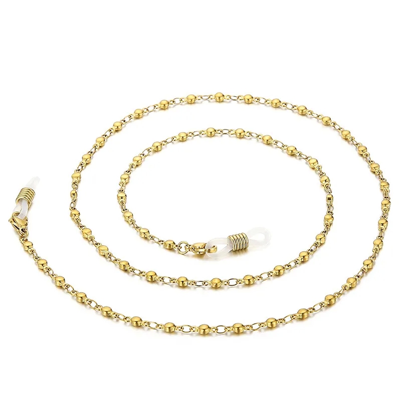 retro "Bold & Playful Glistening polished Titanium Steel Chain – Dual-Use Anti-Slip Mask Rope for Seasonal Style" minimal