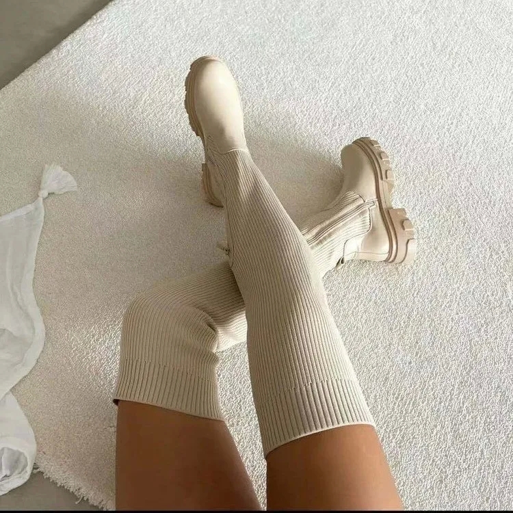retro "Ethically Made Sparkle Round-Toe Sock Boots adjustable – Fashionable & Hypoallergenic Women's Footwear" exquisite