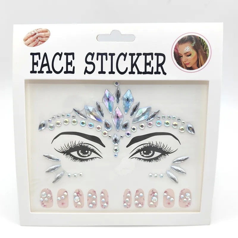 shop deals on health and beauty Eco-Friendly Antique Masculine Acrylic Rhinestone Flashing Face & Nail Stickers for EDM Festivals & health and beauty awards 2023 Creative Makeup hba health & beauty 2023 global expo