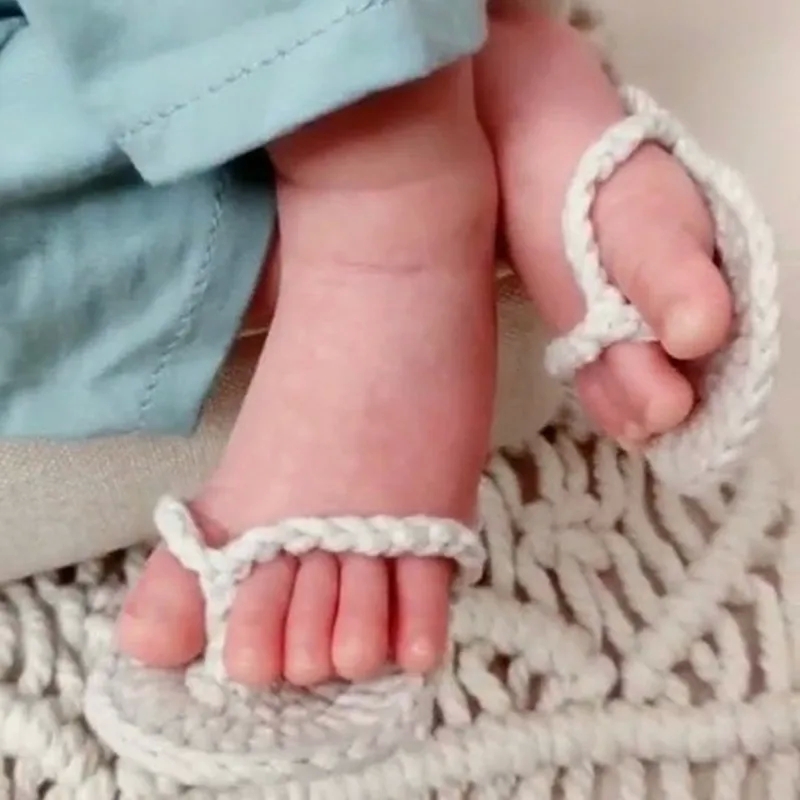 tatu baby kids Wholesale baby toddler kid Rustic Matte Mini Crocheted Newborn Baby Slippers - Solid Color Polished Finish Shoes baby & kids store