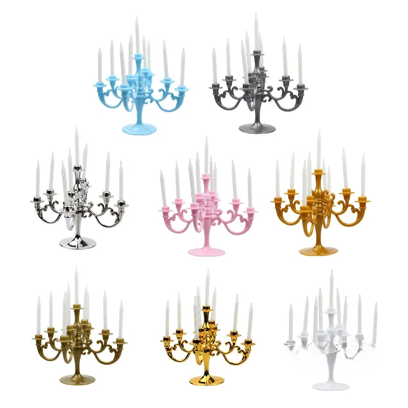 tiny home kitchen appliances Elegant Vintage Gold & Silver Candelabra Cake ranch home kitchen remodel Decor – Ethically Made Trendsetting Birthday Candle Holder caro home 8-piece kitchen towels set