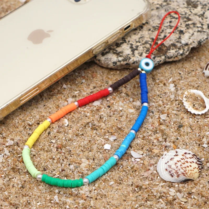 top fashion accessories brands in india Sustainable Ethnic emily jean fashion accessories Gradient Beaded Devil's Eye Tarnish-Resistant Spring-Summer Mobile Phone Chain region 7 fashion accessories