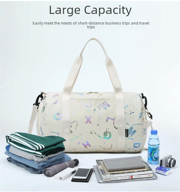 tote bags for women Elegant High-Quality 727 sail bags Women's Travel Bag: Upcycled Yoga & Swimming Shoulder Bag with Wet-Dry Separation, Playful Craftsmanship bags made from recycled materials