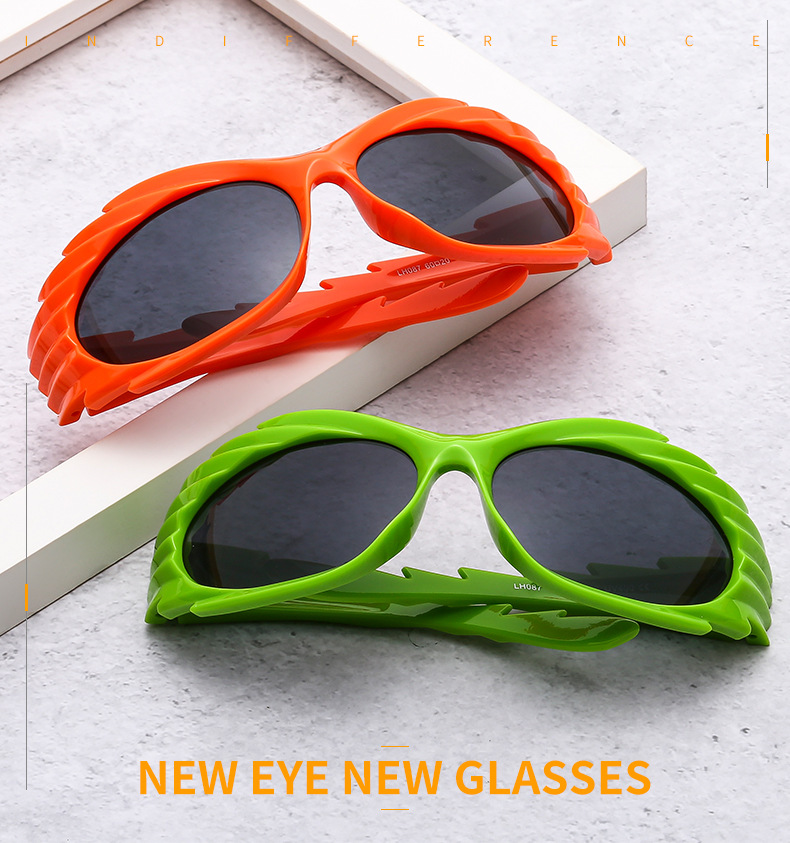 trendsetting Handmade Hypoallergenic Hip-Hop Color Block grunge Stripe PC Special-Shaped Mirror Sports Sunglasses – Timeless Beauty bespoke
