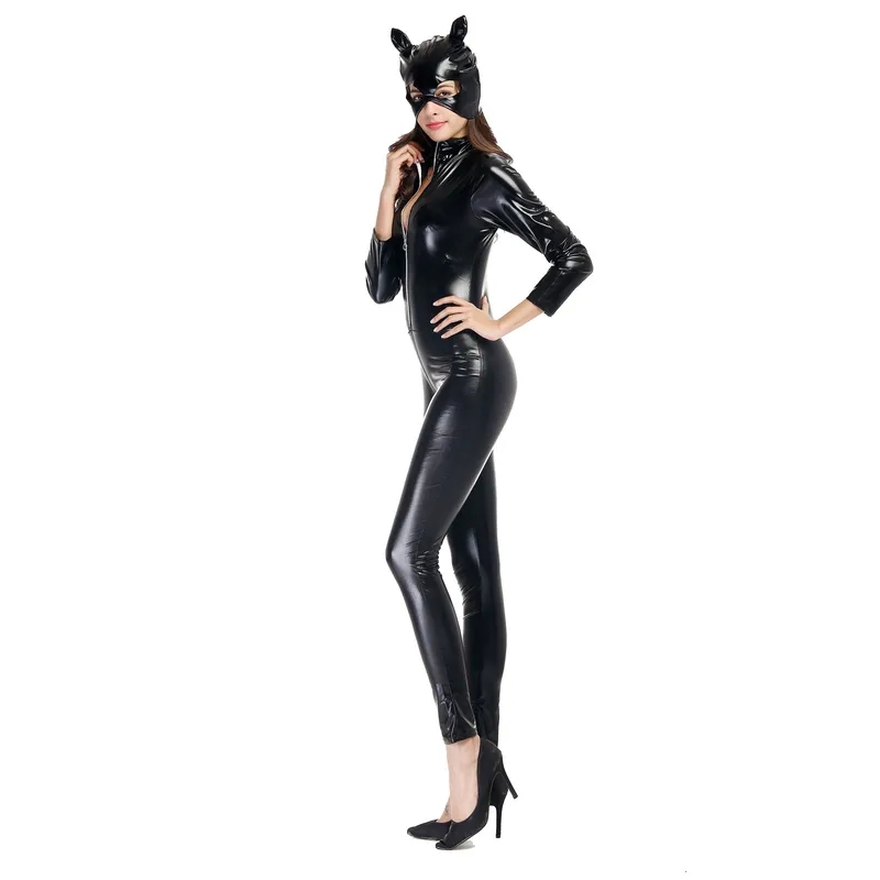 uk women's clothing "Retro women's clothing 40 years Rustic Cat Masquerade Jumpsuit - Edgy Masculine Halloween Costume Prop" women's clothing magazines