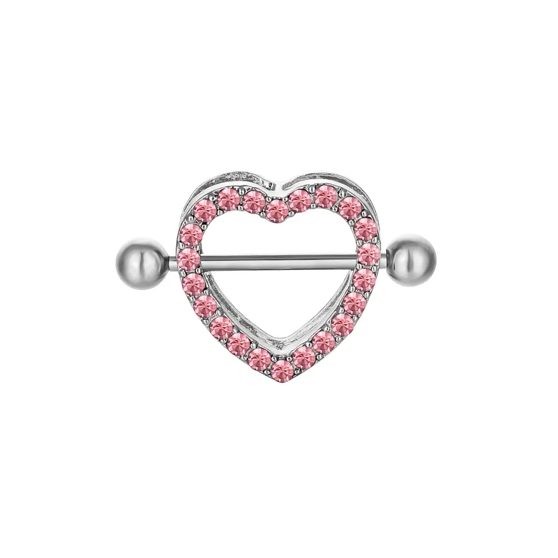 what is fine jewelry "Modern Boho Chic indigo fine jewelry Delicate Stainless Steel Rhinestone Heart Nipple Ring – Wholesale Elegance" cecil's fine jewelry