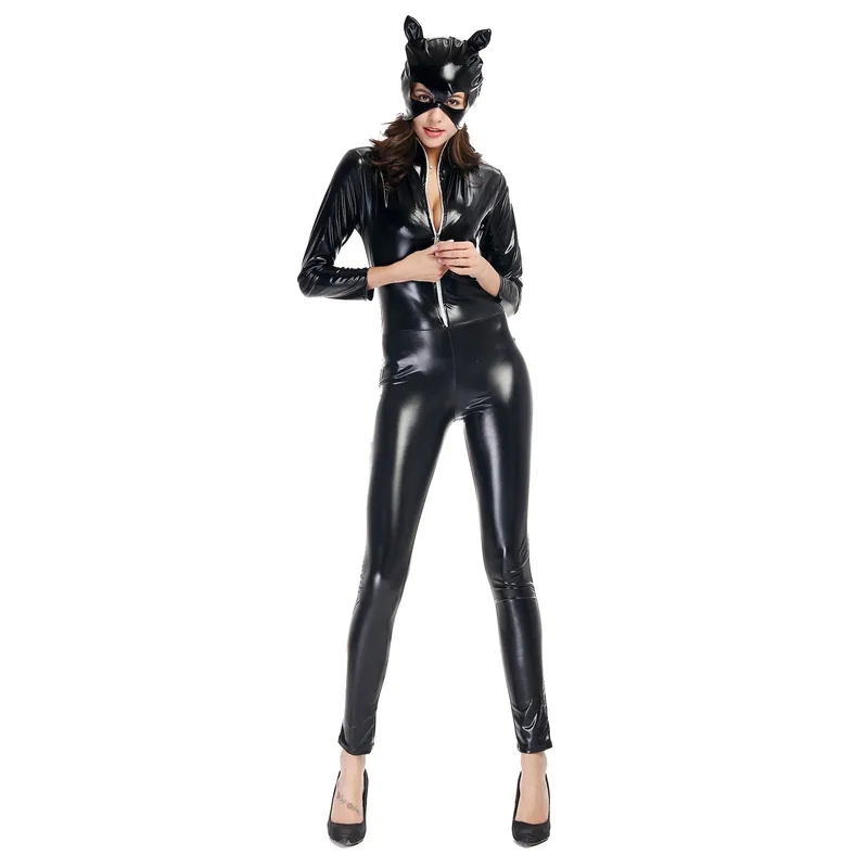 women's clothing fast shipping "Retro Rustic Cat Masquerade Jumpsuit - Edgy popular women's clothing stores Masculine Halloween Costume Prop" national catalog women's clothing