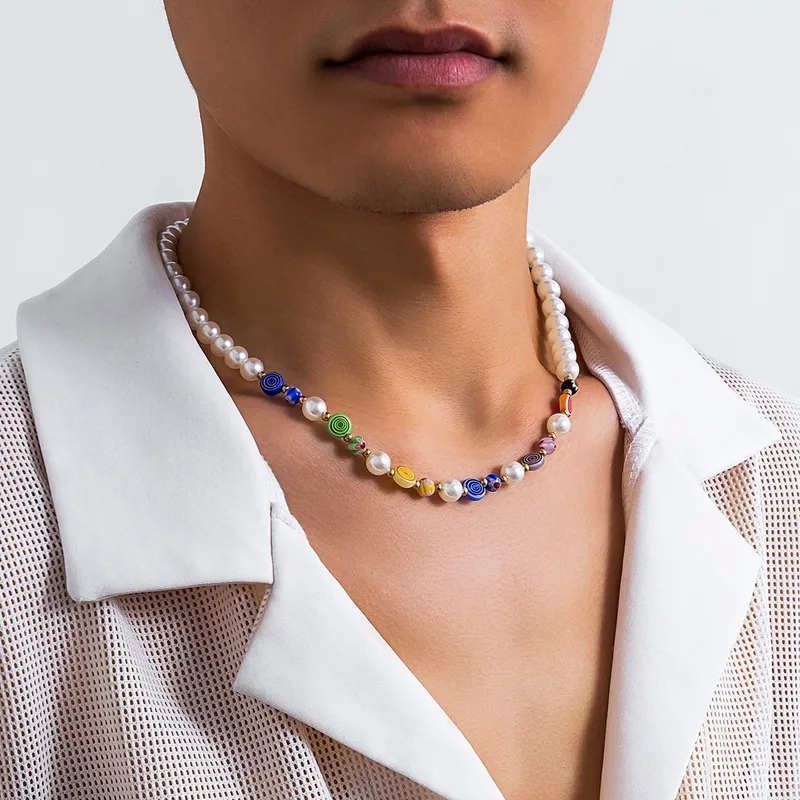 y2k men's jewelry "Chic Bespoke Round Imitation men's jewelry etsy Pearl Necklace – Stylish One-of-a-Kind Luxury Women's Jewelry" luxury men's jewelry