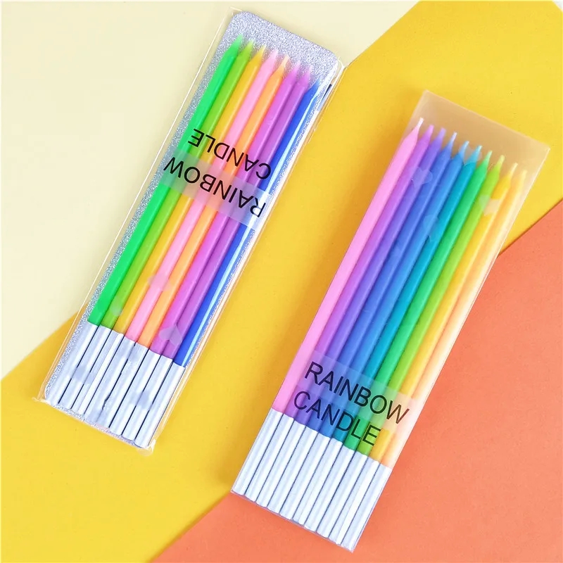 yellow brick home kitchen Modern Gradient Rainbow Birthday Candles – Sleek Long Rod Cake Candles for Seasonal home one kitchen towel Celebrations bristi home kitchen youtube earnings
