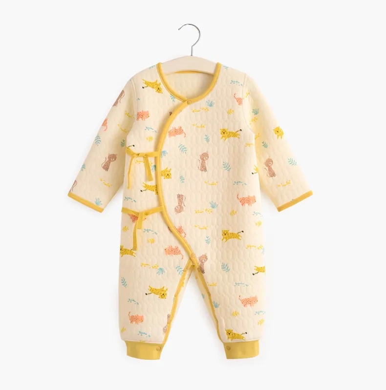 zey baby kids Exclusive Handcrafted Baby One-Body baby for kids drawing Winter Clothes: Thickened Cotton Long-Sleeve Lace-Up Romper for Comfortable Autumn Adventures baby kids jhula