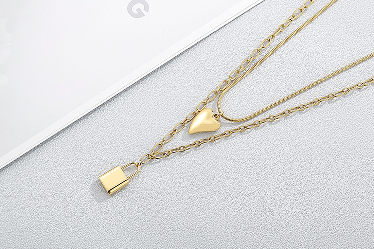 18k fine jewelry Wholesale Custom Matte Titanium Steel 18K Gold quince fine jewelry review Plated Glistening Heart Necklace - High-End Fashion Jewelry melanie casey fine jewelry