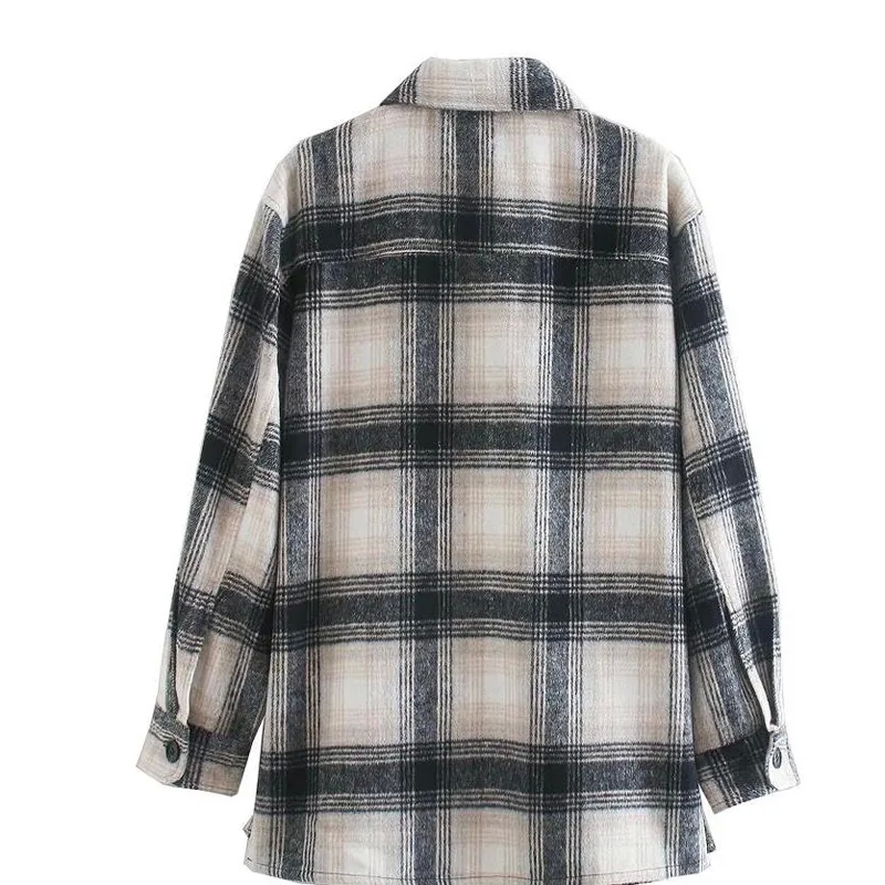 1920s women's clothing "Modern 38 women's clothing Tartan Polyester Shacket – Sophisticated Formal Coat for Timeless Style" best women's clothing