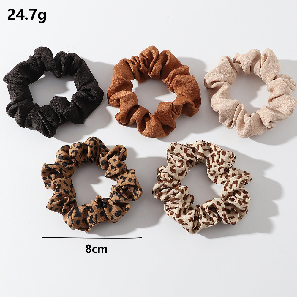 2024 hair accessories trends Ethical Minimalist Hand-Engraved Solid Leopard Hair hair accessories male Scrunchies Set – Wholesale by NihaoJewelry hair accessories long hair