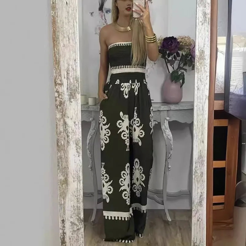 26/28 women's clothing Luxury Handcrafted Women's High-End Polyester Streetwear Active Sets with Formal 20th century women's clothing Printing Casual Pants trendy women's clothing
