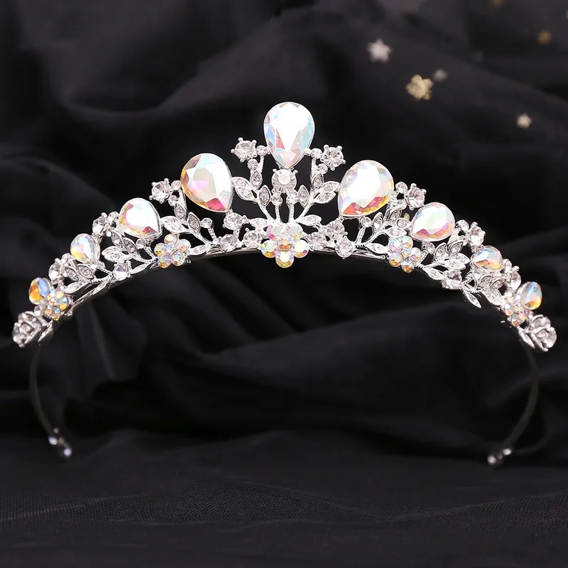 50's style wedding hair accessories "Vintage-Inspired Shiny Leaf hair accessories combs Rhinestone Crown – Feminine Durable Affordable Luxe Elegance" hair clip 8 inch