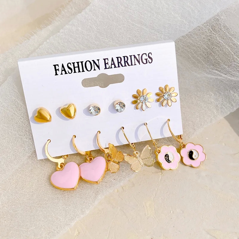 70s fashion jewelry "Discounted fashion jewelry luxury watch Minimalist Masculine Heart & Butterfly Rhinestone Alloy Earrings – Wholesale Fashion" quality fashion jewelry