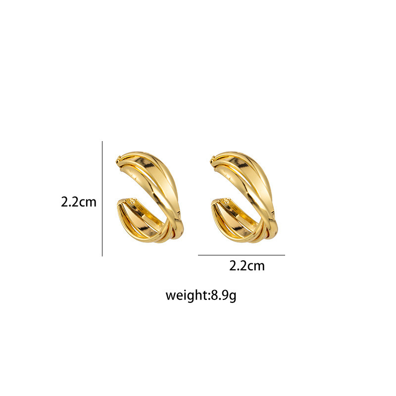 89s jewelry Custom Lightweight C-Shape Geometric fashion jewelry silver Hollow Iron Earrings – Statement, Premium Quality, Custom-Fit Design fashion jewelry sp. z o.o