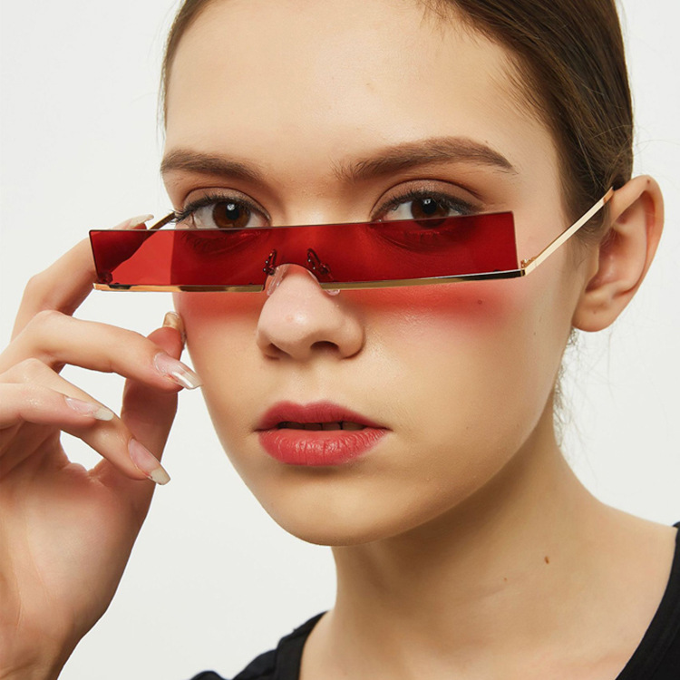 affordable fashion Wholesale Minimalist Metal Frame Sunglasses - Non-Toxic, Unisex, Small Square Punk trendsetting Style for Party Wear unique