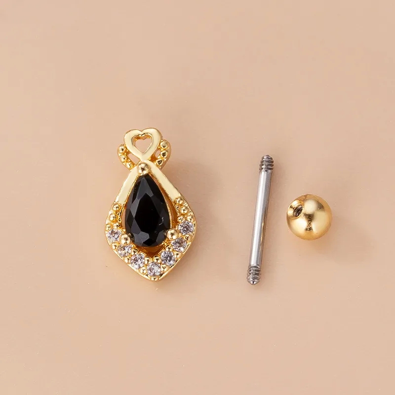 affordable fine jewelry Artisanal Shiny 316L borrego fine jewelry Stainless Steel Ear Cartilage Rings & Studs with Zircon Inlay Custom-Fit for Formal Elegance quicksilver fine jewelry