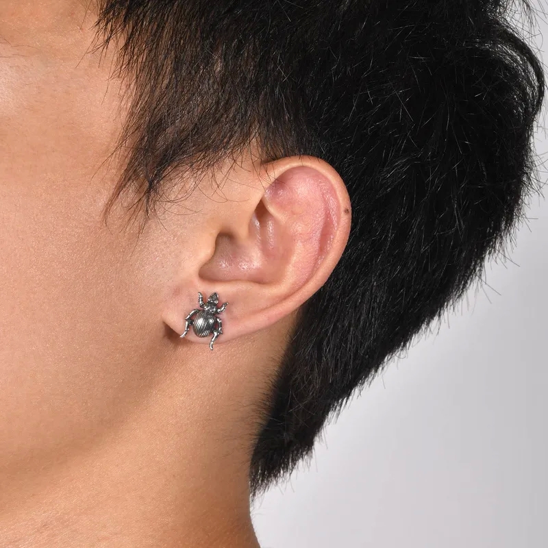 amazon men's jewelry Exclusive Bohemian navajo men jewelry Animal Enamel Zircon Ear Studs – Vintage 304 Stainless Steel Bold Statement Jewelry shein men's jewelry