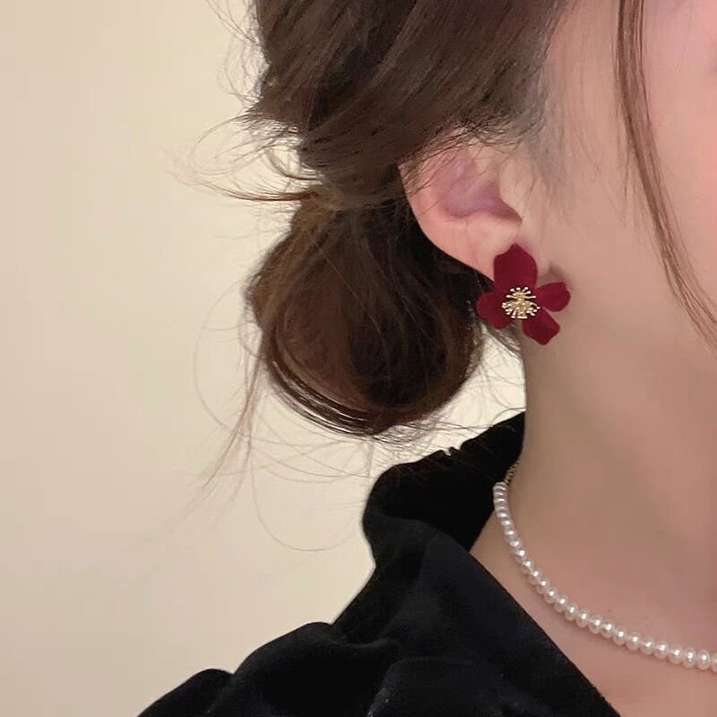 antons fine jewelry Wholesale Dainty fine jewelry trends 2025 Retro Heart Earrings with Floral Bow, Rhinestones & Pearls – Skin-Friendly, Quick-Ship Women's Jewelry fine / quality jewellery retailers