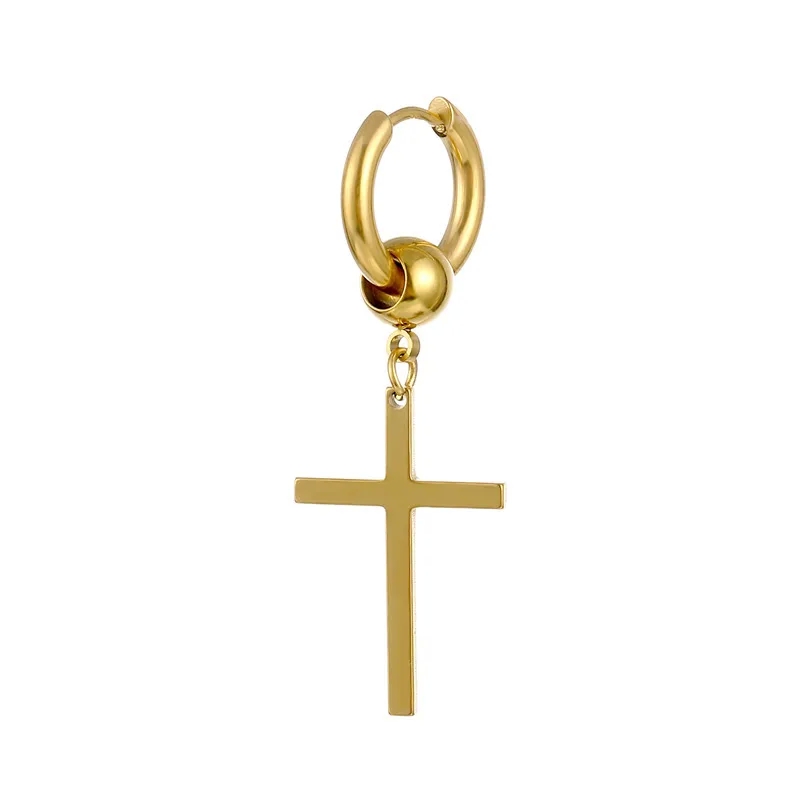 aquamarine men's jewelry "Wholesale Romantic Dainty Titanium Steel Cross Drop Earrings – Refined Craftsmanship men's jewelry walmart Simple Elegance" seekers men's jewelry reviews