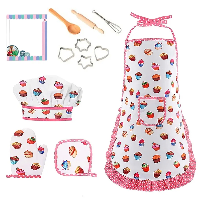 baby yoda for kids "Wholesale Rustic Bohemian Kids' Baking Apron Set with Cartoon Tools for Playhouse Kitchen baby boys unique names Fun" giovanna baby kids
