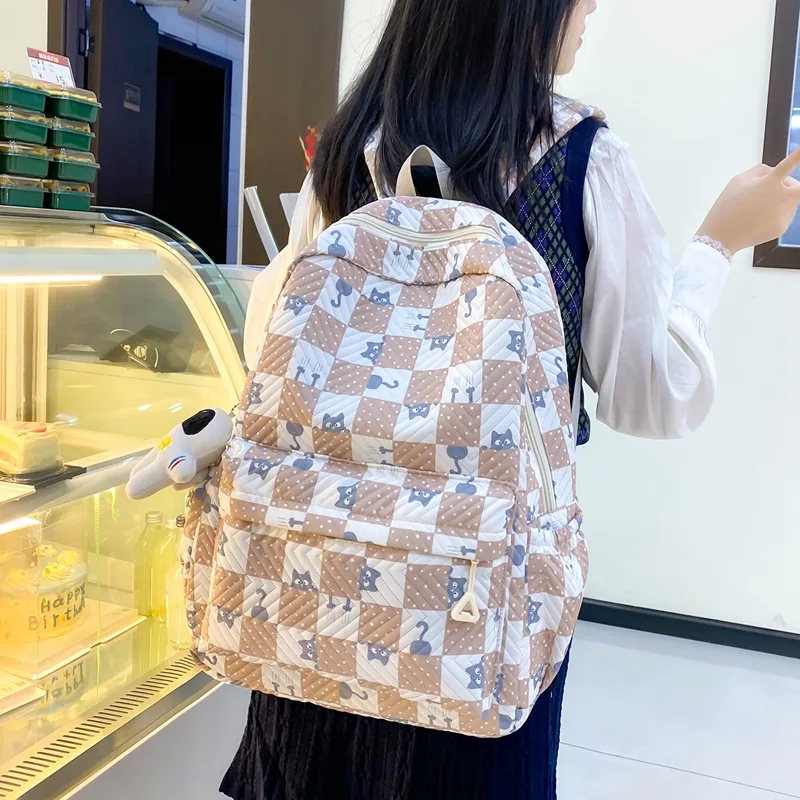 jamie bags Eco-Friendly Minimalist Plaid Backpack – Weatherproof Multifunctional Unique Design for School & Daily bags in style 2024 Use bags quechua