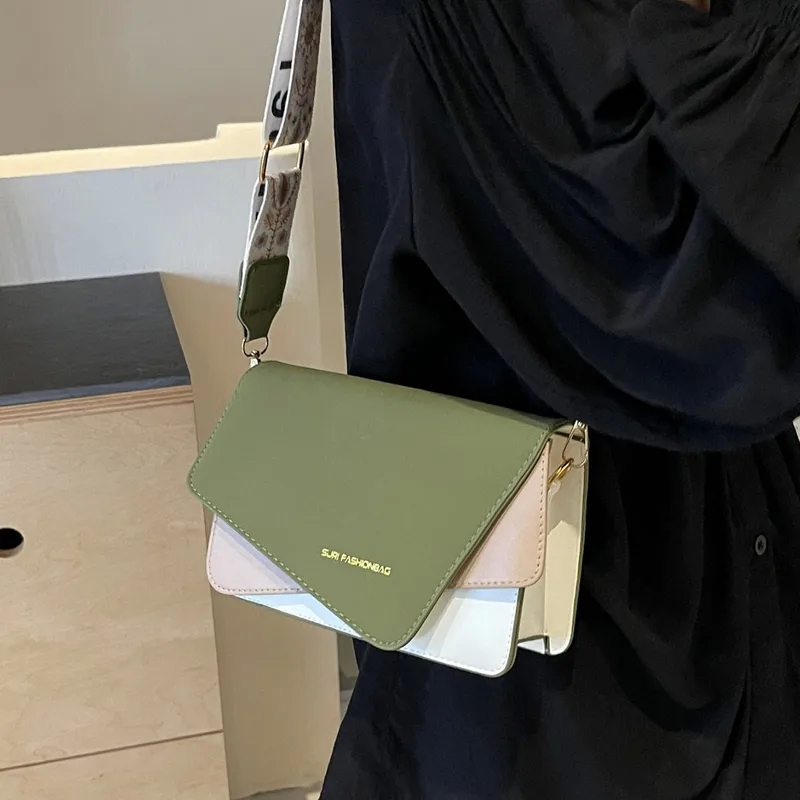 bags 2024 trends "Handmade Matte Glamorous bags lyrics clairo Women's PU Leather Color Block Crossbody Bag – Budget-Friendly Streetwear Style" new look bags