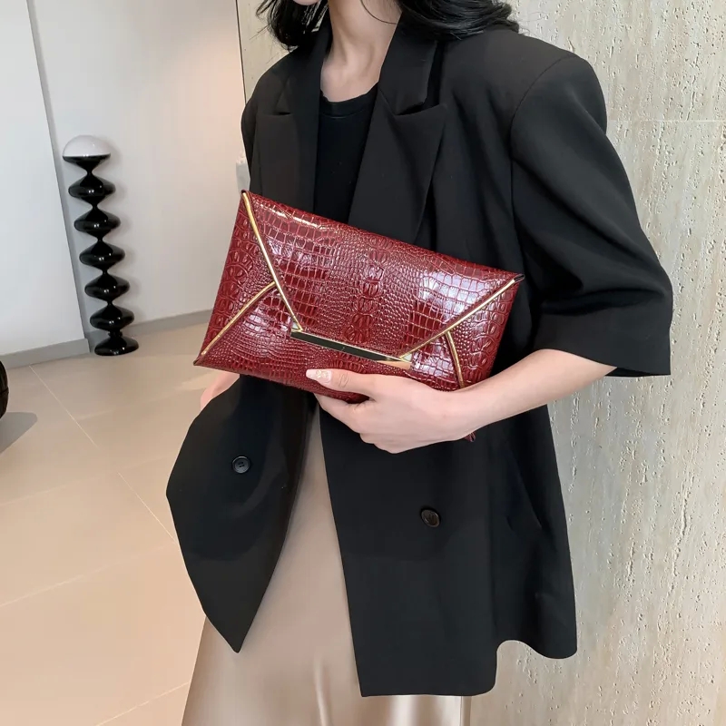 bags 4 my cause Luxury Handmade Women's PU Leather Vintage Crocodile Envelope Clutch 1733 bags Bag – Timeless, Durable, Polished Elegance used louis vuitton bags